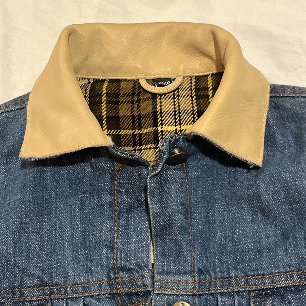 Sts Ranchwear Womens Denim Jacket W/Leather Collar Dolly II - Picture 4 of 11